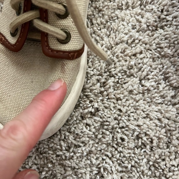 Polo Ralph Lauren Beige Canvas Sneakers toddler size 11 - Picture 6 of 10